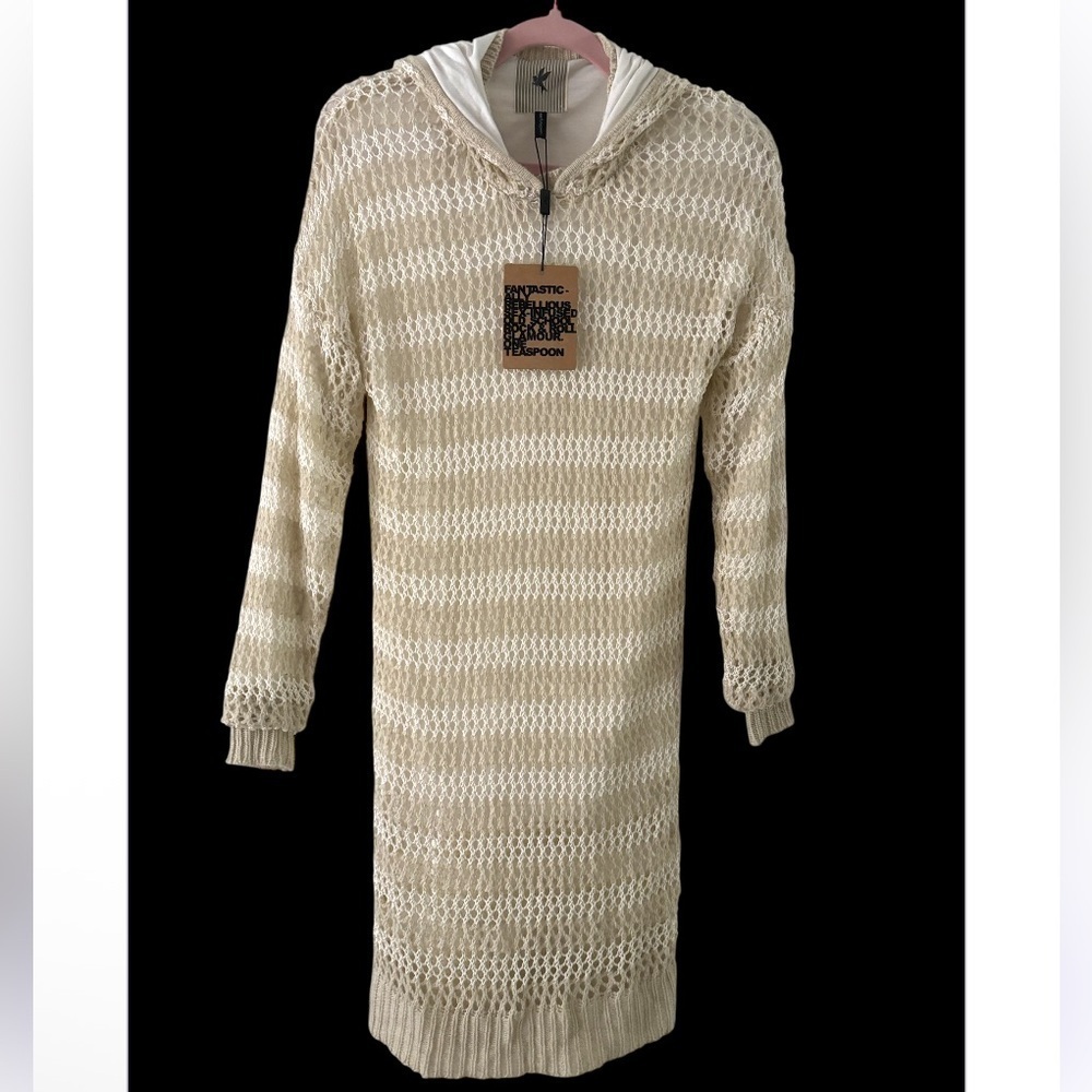 One Teaspoon Crochet Knit Hooded Dress NWT